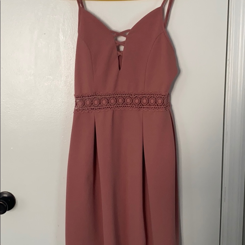Pink flowy dress
